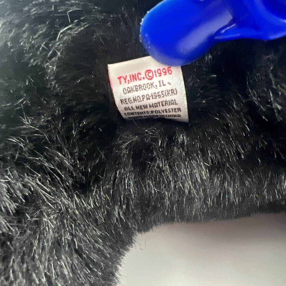 Ty 1996 Beanie Buddies Baby Paws Black Bear Stuffed Animal 18" - Picture 10 of 14